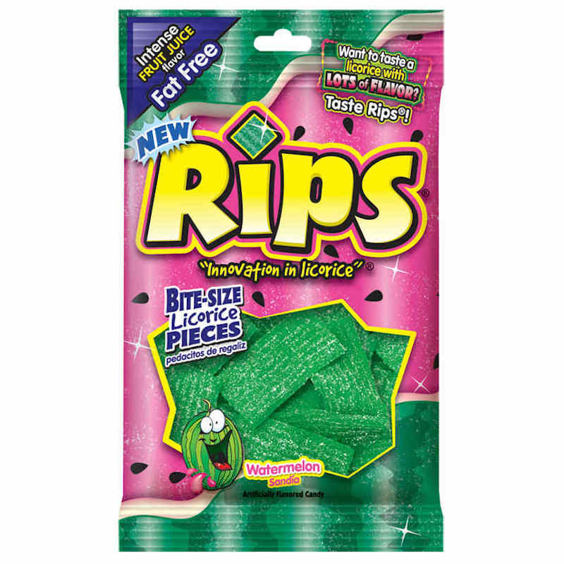 Rips Licorice Bite Size Chewy Candy Various Flavors, 4 oz