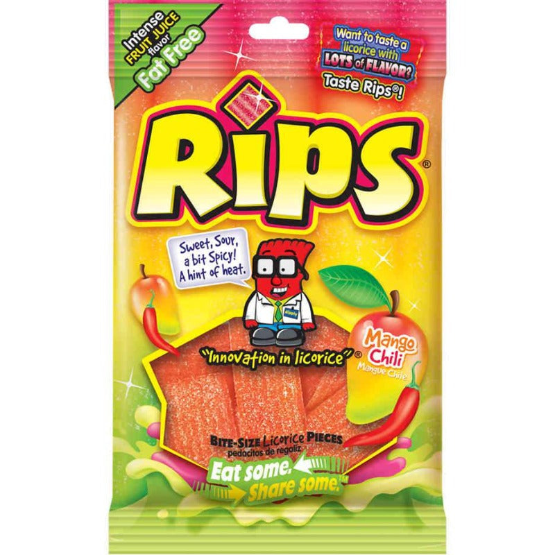 Rips Licorice Bite Size Chewy Candy Various Flavors, 4 oz