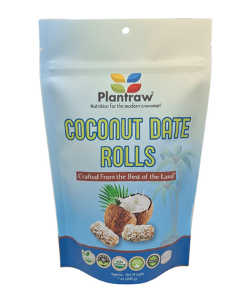 Coconut-Date Rolls - Original (7oz) - 0g refined carbs. Gluten free, Raw, vegan, organic, paleo friendly.