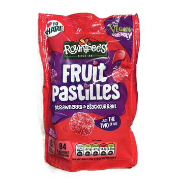 Rowntree’s Fruit Pastilles Strawberry & Blackcurrant – Vegan-Friendly Chewy Candy (UK)