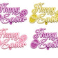 Happy Easter Plaques, 3", 12 or 48 count