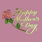 Happy Mother's Day Rose Plaque Cake Toppers, 3" - 6 or 24 pieces