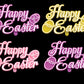 Happy Easter Plaques, 3", 12 or 48 count