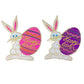 Plastic Happy Easter Bunny with Egg Plaque, 3 1/2"