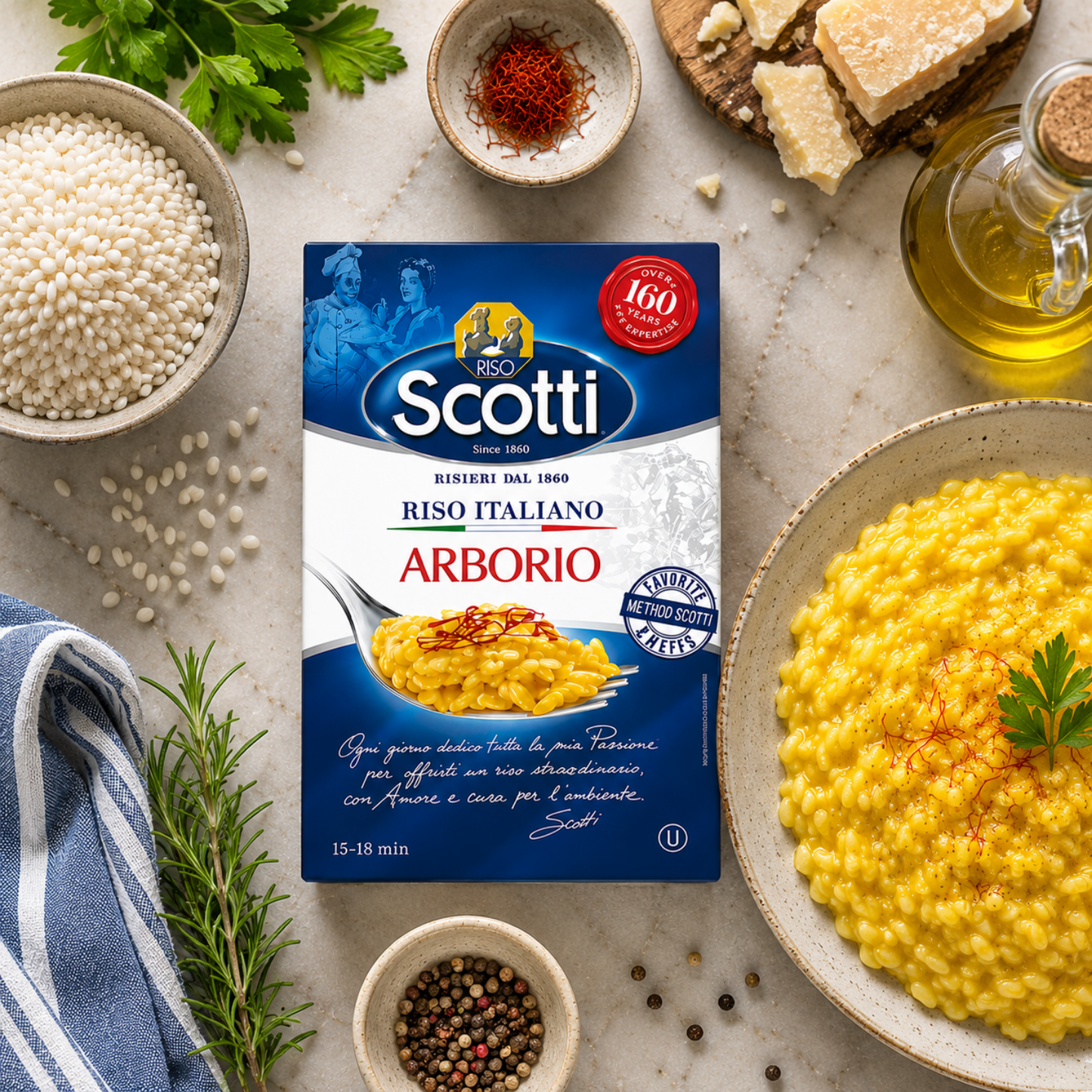 Riso Scotti Arborio Rice – 2.2 lb (1 kg)
