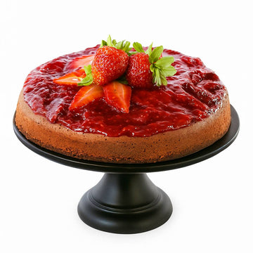 Andy Anand Chocolate Strawberry Cheesecake 9" with Real Chocolate Truffles: Cheese Cake Delivered  Home Made  (2.8 lbs)