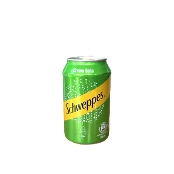 Schweppes Cream Soda – Imported Cream Soda Soft Drink 330mL Can (China)