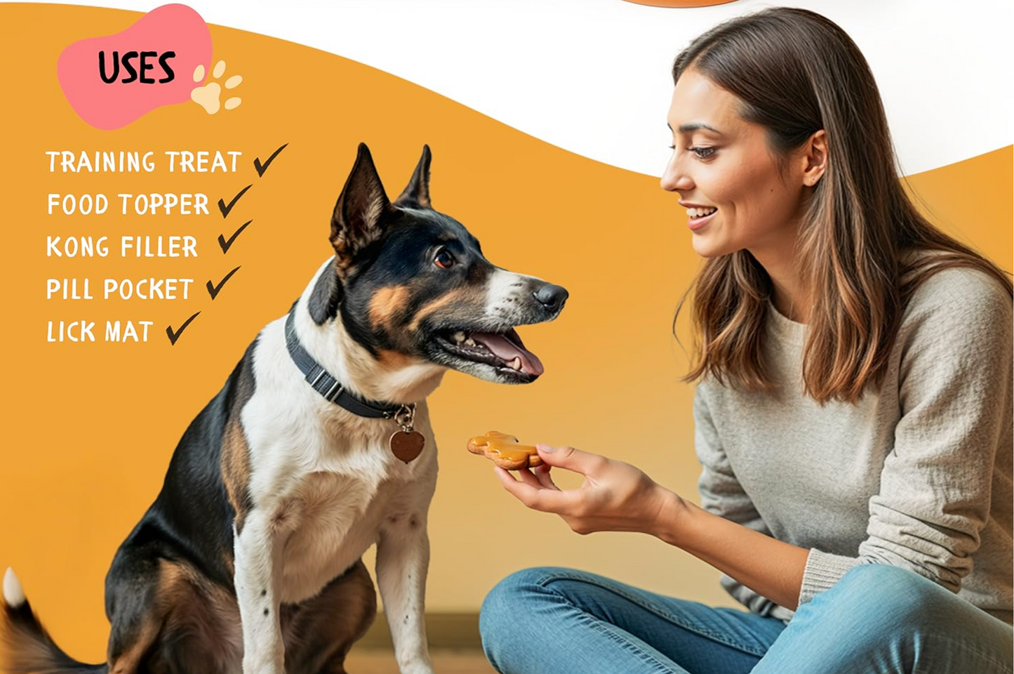 Dog Peanut Butter 4oz Pouch (3 Count) with Lick Mat