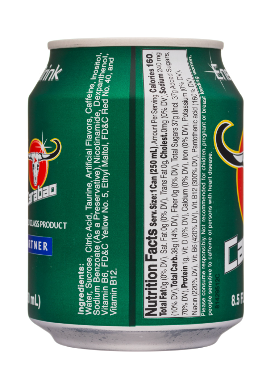 Carabao Energy Drink 8.5 fl oz - Premium Thai Energy Beverage