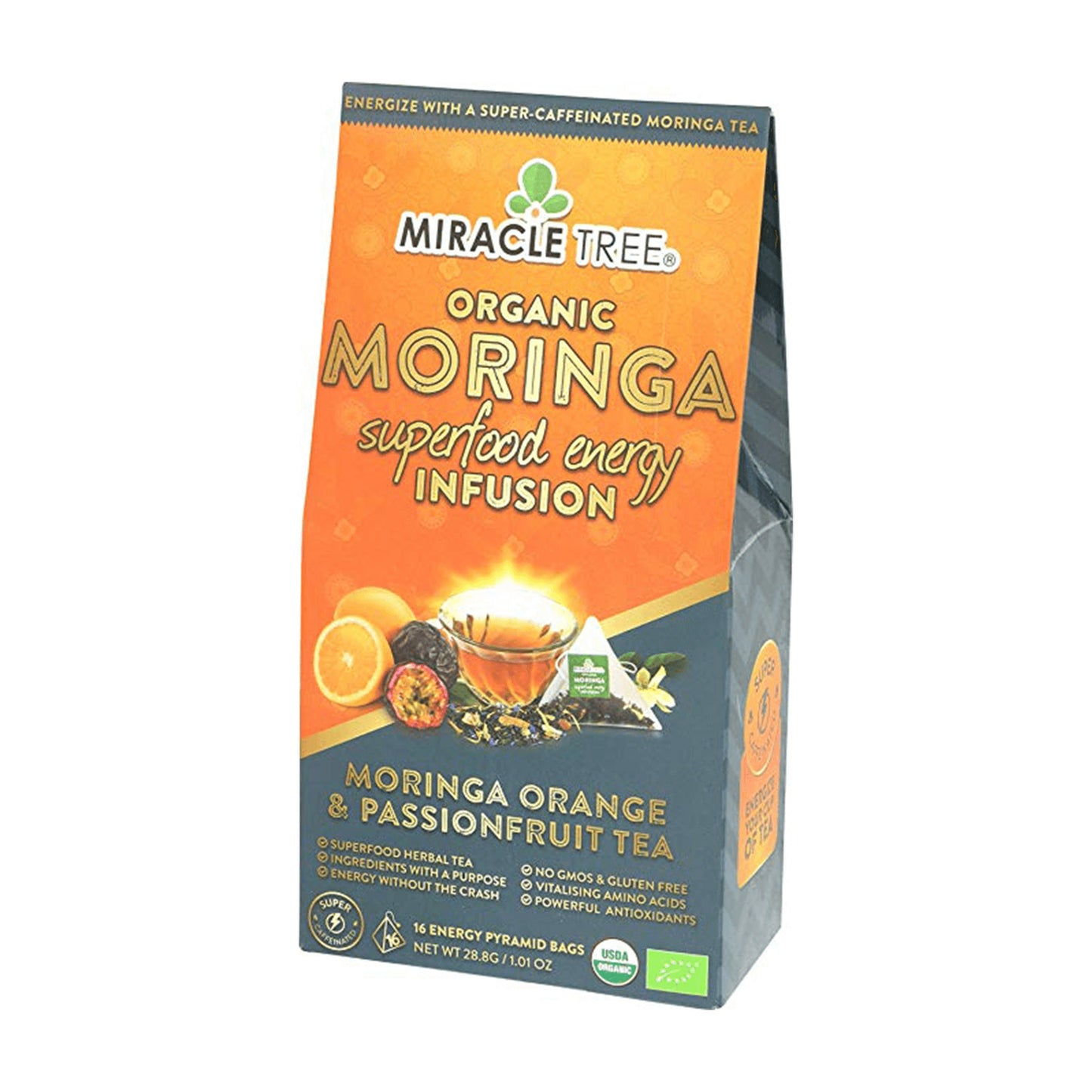 Organic Moringa Energy Tea - Orange Passionfruit - Natural Coffee Alternative