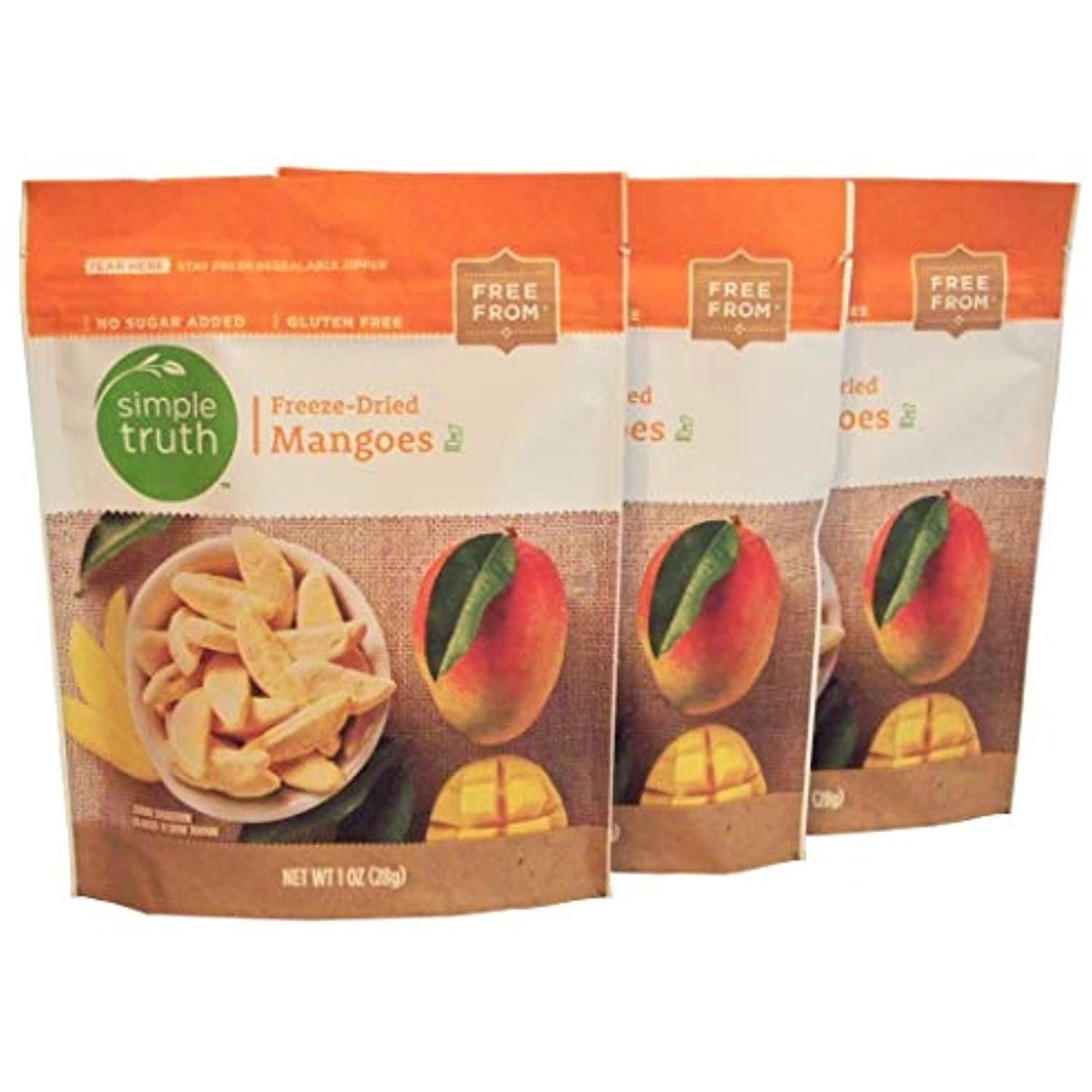Simple Truth Freeze-Dried Mangoes 1 Oz (3 Pack)