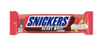 Snickers Berry Whip Chocolate Bar – Strawberry Cream Snickers Candy (India) **HEAT DAMAGED**