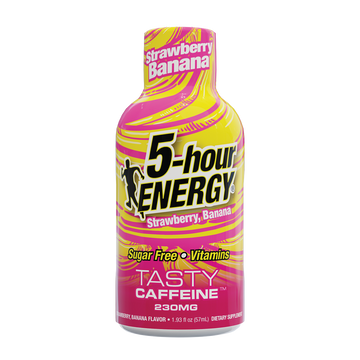24 Pack 5-hour ENERGY Extra Strength Shots, Strawberry Banana Flavor Flavor, 1.93 Fl Oz