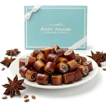 Andy Anand Sugar-Free Aniseed Rock Hard Candy, 25 pc – European Copper-Kettle Boiled, Keto & Diabetic-Friendly Gourmet Snack Gift Box
