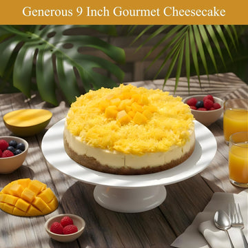 Andy Anand Sugar-Free Coconut Mango Cheesecake, 9-Inch, 2.6 lb – Tropical Flavors, Keto & Diabetic-Friendly, California Cream Cheese Gift