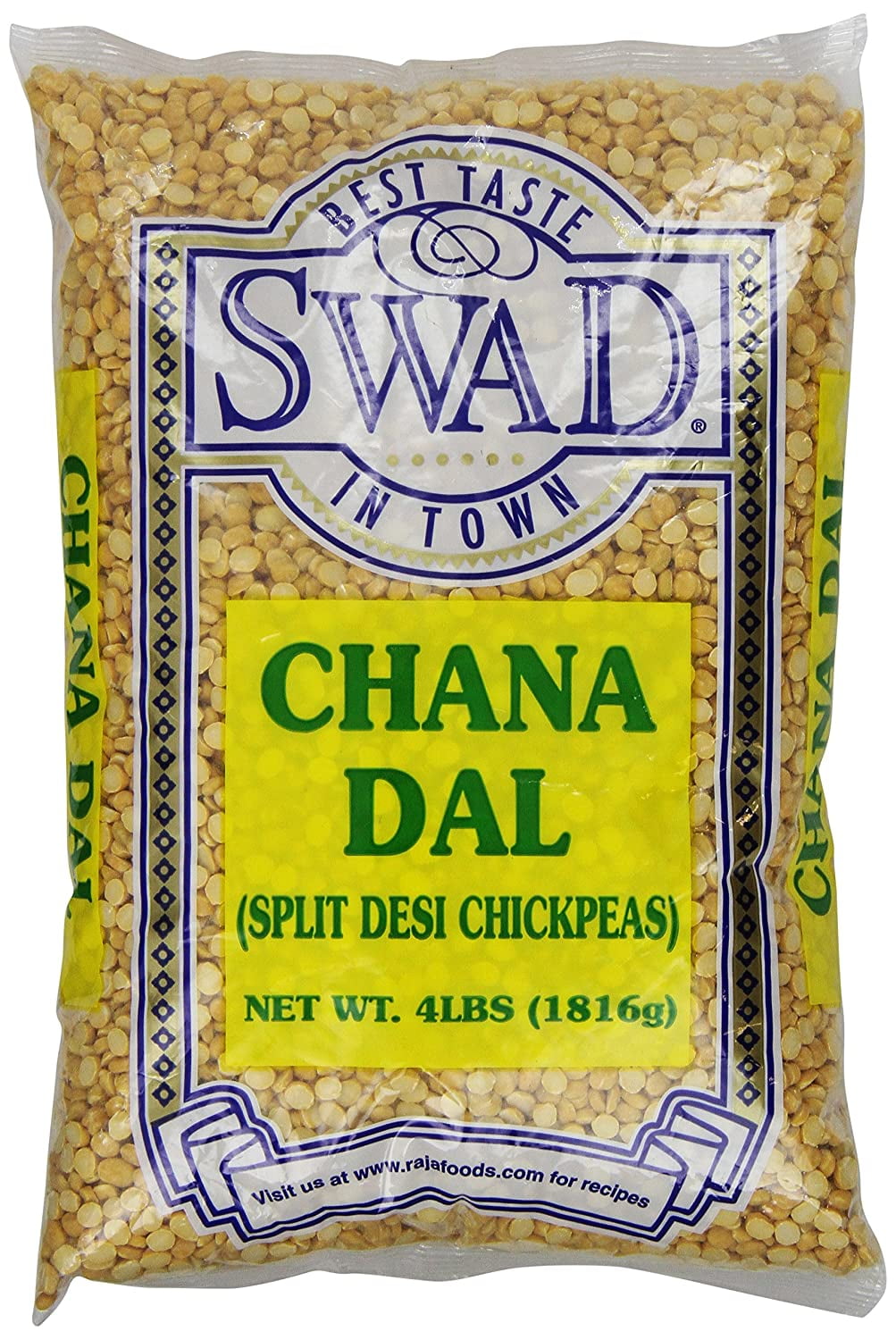 Swad Chana Dal (Split Desi Chickpeas), 4-Pounds