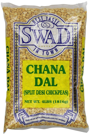 Swad Chana Dal (Split Desi Chickpeas), 4-Pounds