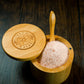 Bamboo Salt Container filled with Pink Himalayan Salt