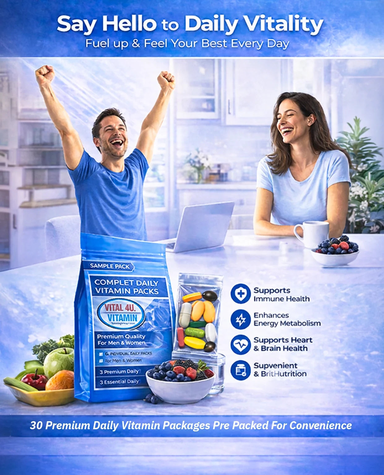 Vital 4U Premium 30-Day Multivitamin