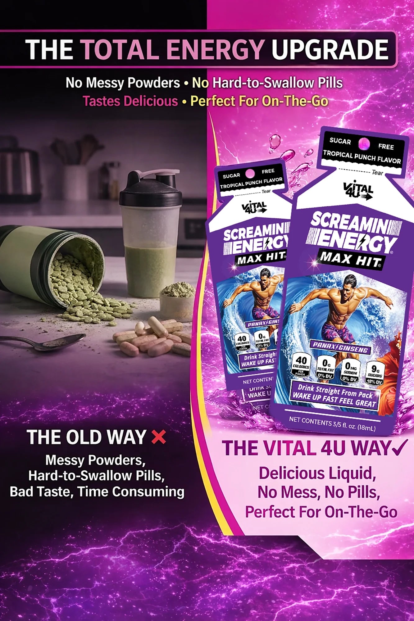 Screamin Energy Tropical Punch Sugar Free