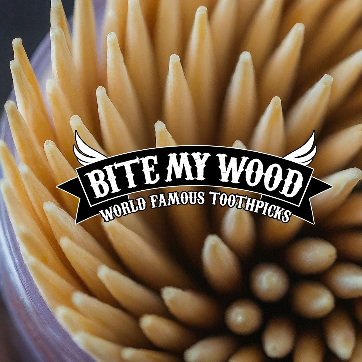 10000 Qty BiteMyWood Birchwood Single Point Toothpicks In Cardboard Sleeve SP1