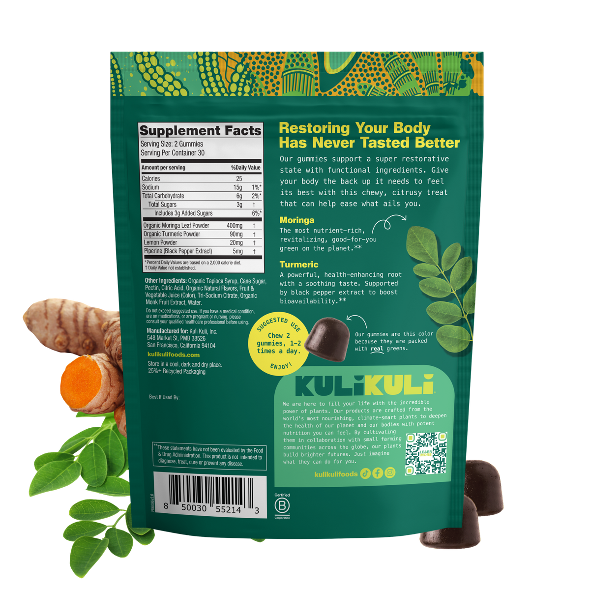 Turmeric & Moringa Gummies for Joint Health