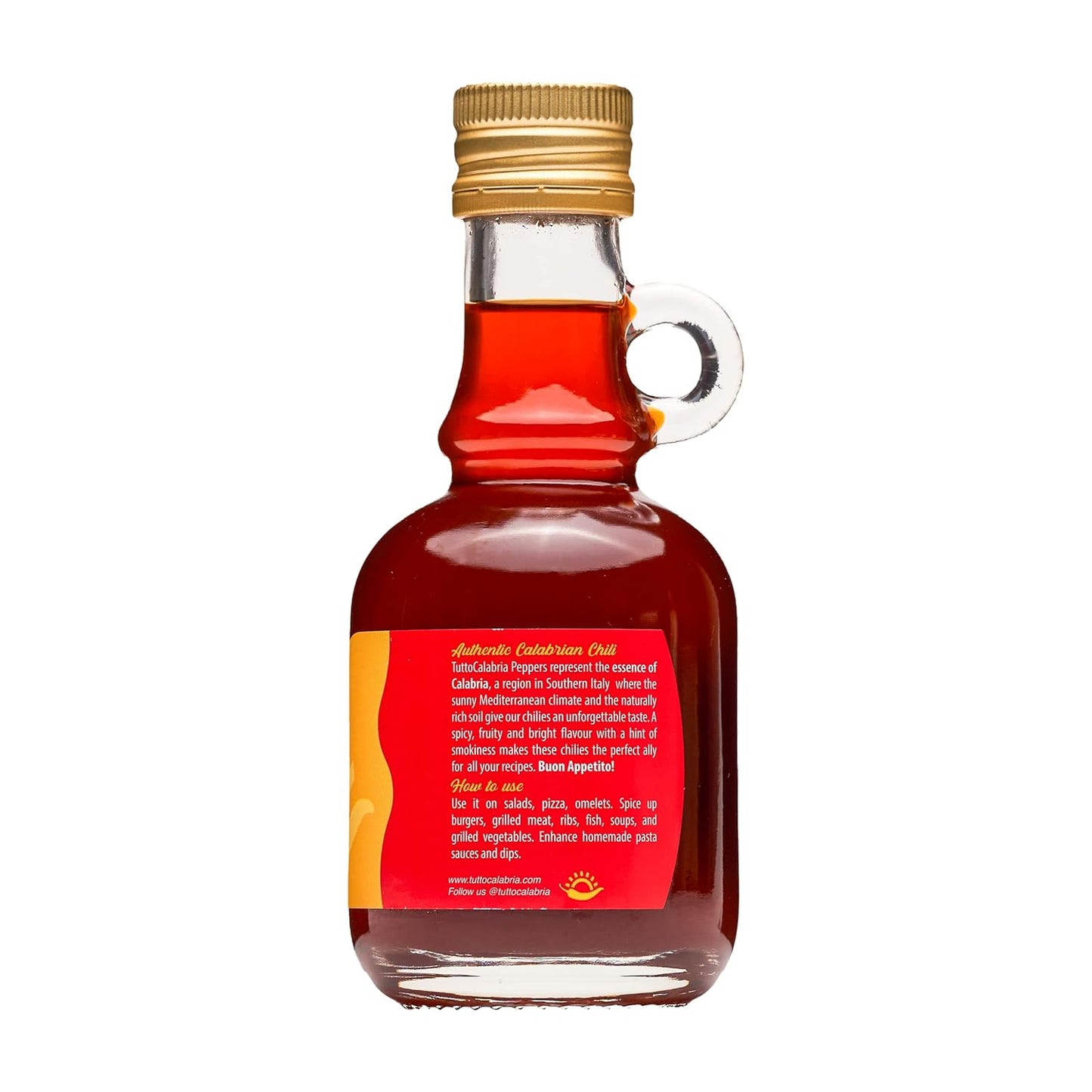 TuttoCalabria Chili Pepper Infused Extra Virgin Olive Oil – 6.76 oz (200 ml)