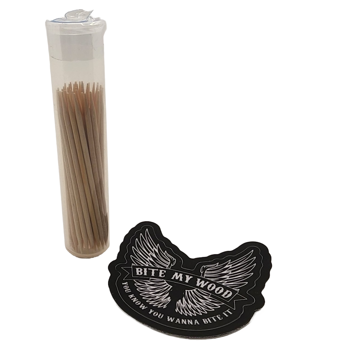 36 Qty Unflavored Birchwood Toothpicks in Plastic Tubes