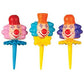 Clown Head Picks - Ruffles & Bowties- 48 Count