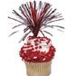 5.5" Red and Silver Mylar Spray Picks - 6 or 36 pcs