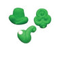 Edible, St. Pat's Royal Icing Charms Assortment - Size: 1/2", 400 pieces