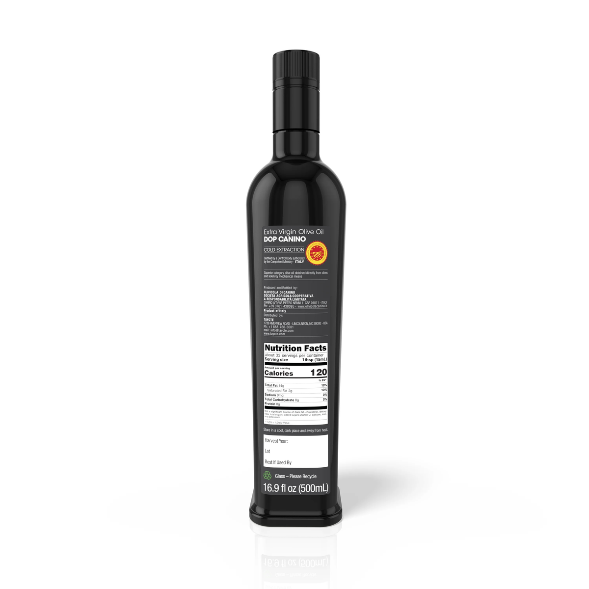 DOP Canino Organic Extra Virgin Olive Oil  500 ml (16.9 fl oz) Taycte