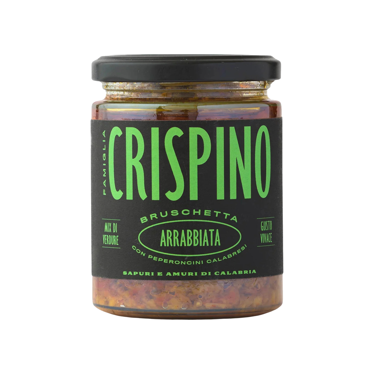 Famiglia Crispino Spicy Arrabbiata Bruschetta Spread — Hot Pepper Italian Antipasto
