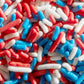 Red, White, and Blue Sprinkle Mix, Choose - 8oz, 5lb, or 10lb