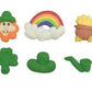 Edible, St. Pat's Royal Icing Charms Assortment - Size: 3/4"-1+"