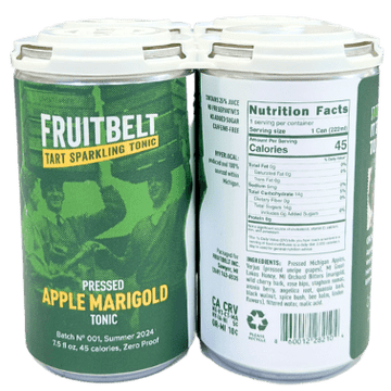 Sparkling Tonic, Apple Marigold, Fruitbelt, 4-Pack