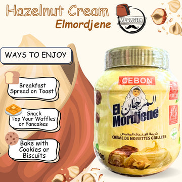 El Mordjene Cebon Creamy Hazelnut Chocolate Spread, 700g _ ATTENTION Expire Date (Sep/15/2026)