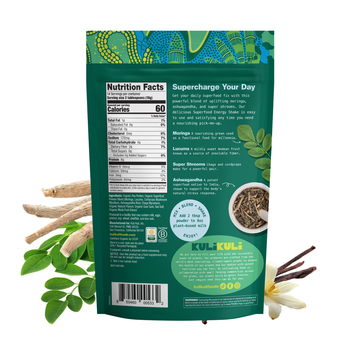Energy Shake with Plant Protein (Creamy Vanilla)