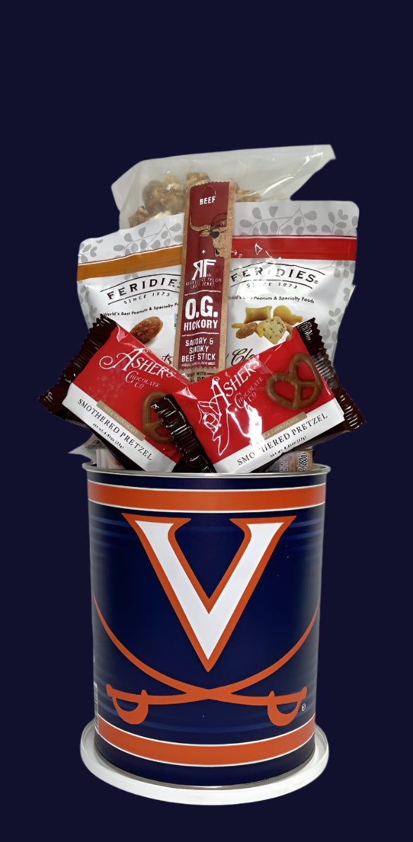 Virginia Cavaliers Gift Basket - Premium Snacks & Team Spirit Gift Tin