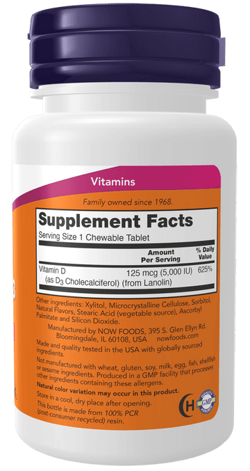 Vitamin D-3 Chewable 5,000 IU