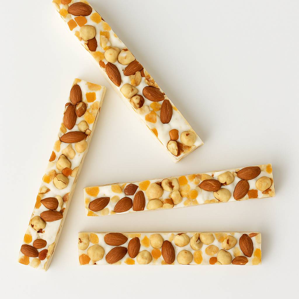 Andy Anand Orange Peel Nougat – Soft Almond & Wildflower Honey Brittle, Gluten-Free, Vegan, Dairy & Soy-Free Gourmet Snack, 7 Oz Box