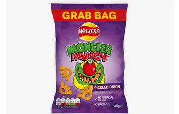 Walkers Monster Munch Pickled Onion Crisps – Pickled Onion Corn Snacks (UK)