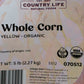 Corn, Whole Yellow, Organic