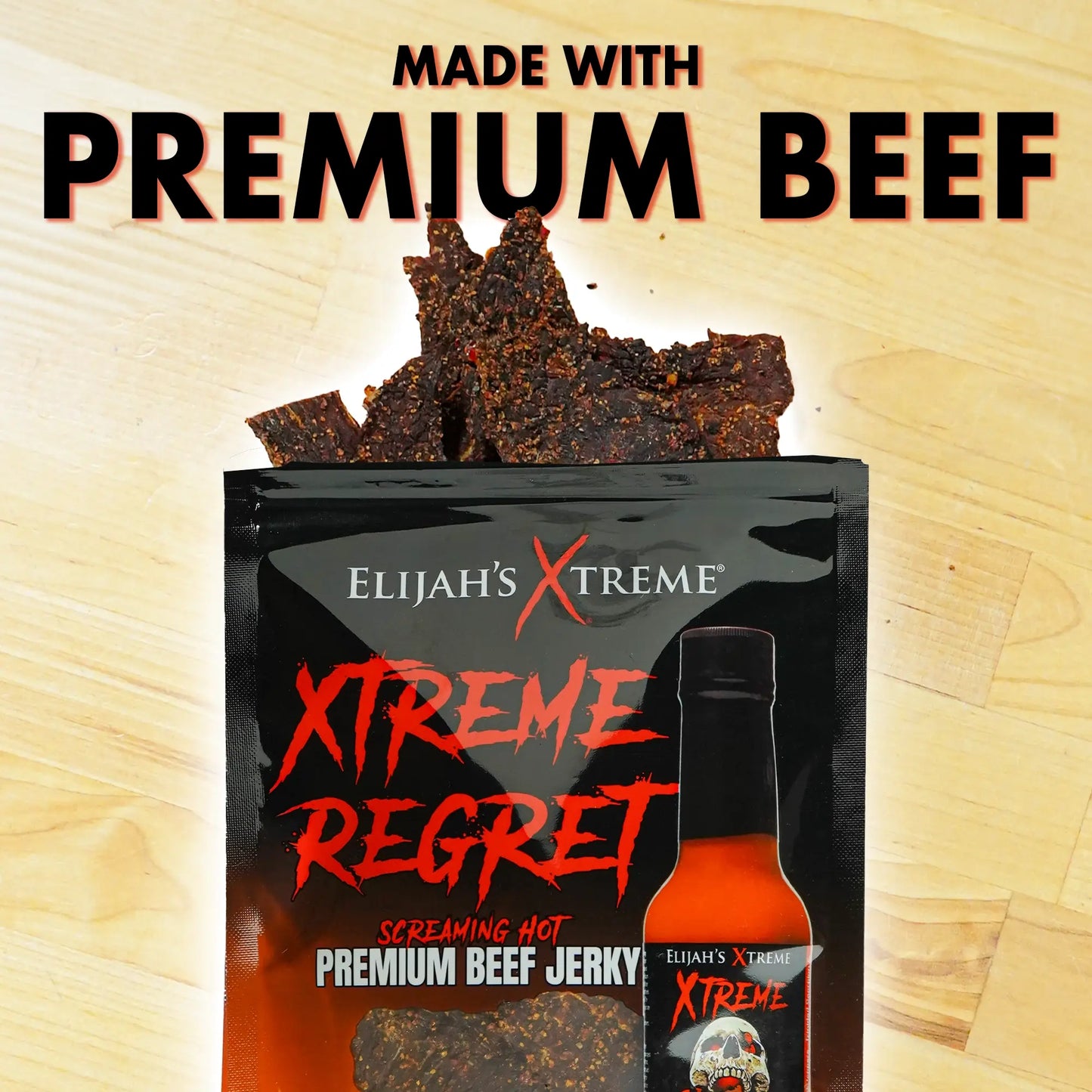 Elijah’s Xtreme Beef Jerky Bulk Trio - 6 bags of Each Flavor, 18 bags total (3lbs)