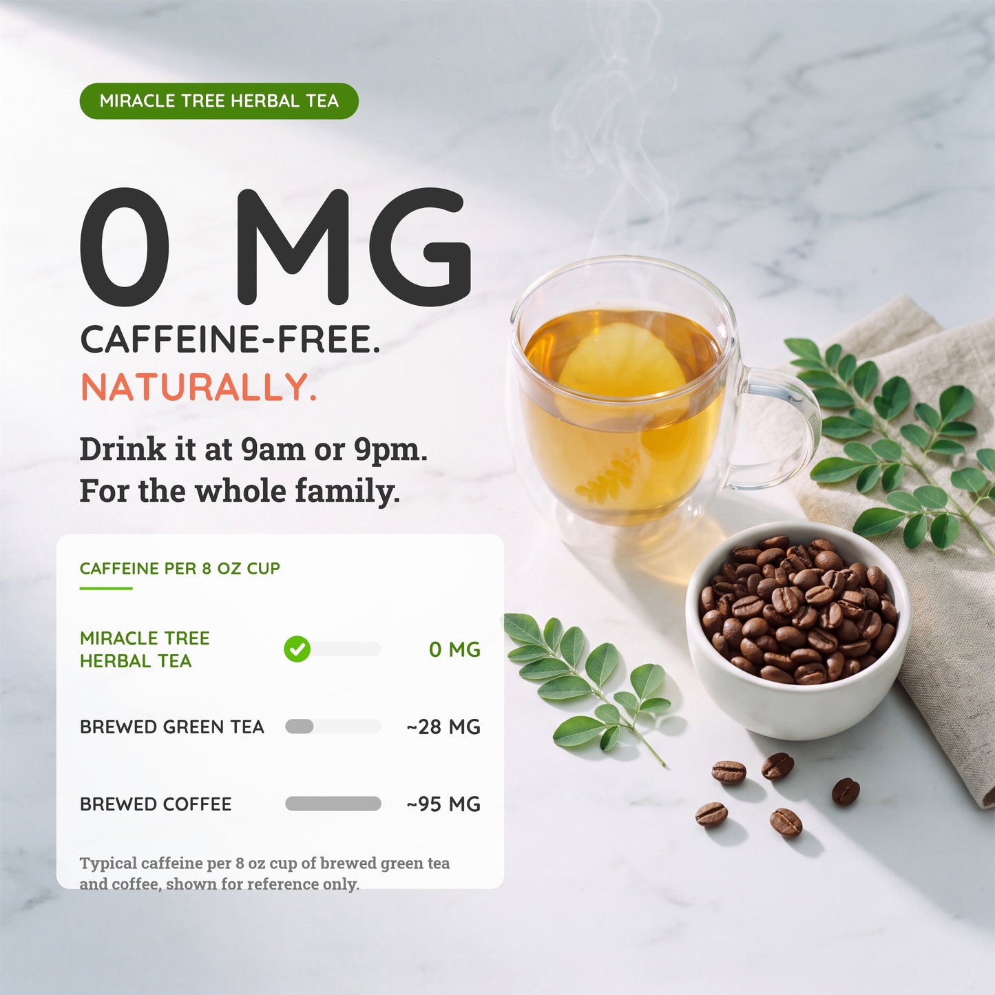 Organic Moringa Tea - Original - Caffeine-Free Herbal Tea