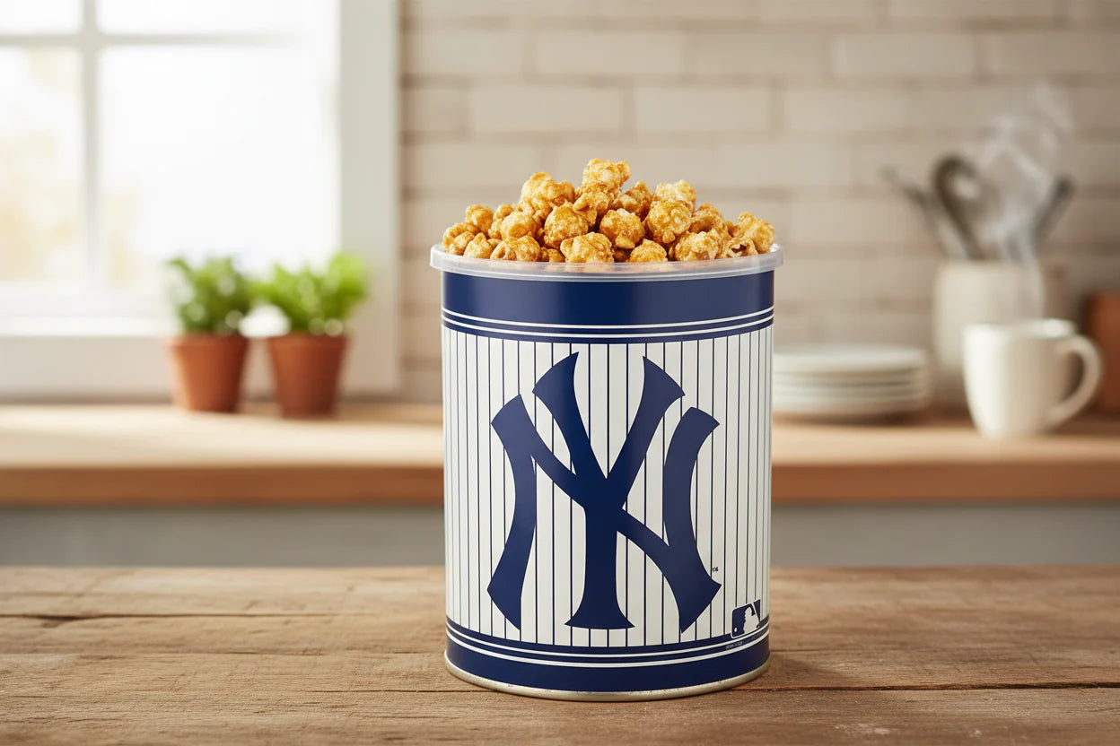 New York Yankees Gift Tin Basket - Officially Licensed MLB Snacks & Collectibles
