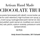Andy Anand Artisan Dark Chocolate Truffles – 16 Pc Handmade Vegan Gourmet Chocolate Temptations, Perfect Gift Box for Anniversaries & Any Occasion, Made with 60% Chocolate (Cocoa Butter)