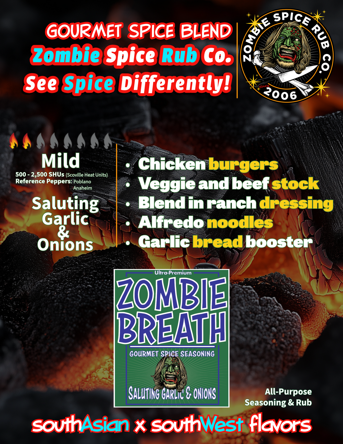 Zombie Spice Rub Co. | Zombie Breath | Go Spice Pouch to Get Hooked | Saluting Onion and Garlic Forever