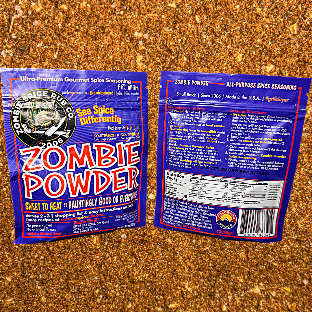 Zombie Powder: Sweet-to-Heat Flavor That Expands What You Season --by Zombie Spice Rub Co.