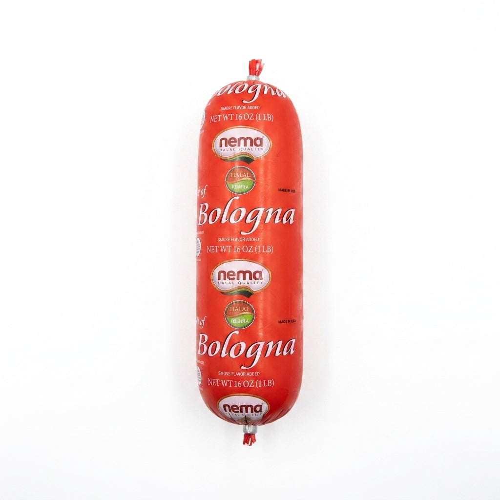 Nema Beef Bologna 16 oz (1 lb) - Halal Smoke Flavor Added